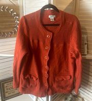 Laura Ashley Wool Cardigan Orange