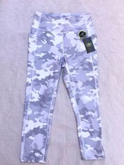 NWT -  Dri-fit Capri Leggings in Gray Camouflage Print