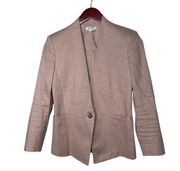 Helmut Lang blush pink v neck one button blazer cotton mix sz 0