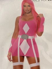 Fashion Nova  pink power rangers Halloween costume