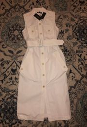 White Button Up Dress