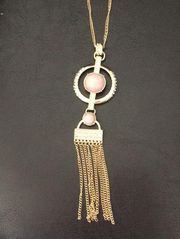 Vince Camuto Long Statement Necklace stone Tassel