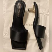 Good American Kickstand Slide Sandal Mules Black Size 6.5 GA117K-X
