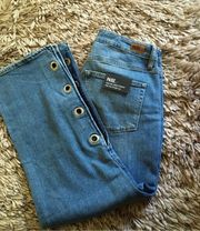 Paige Med Wash Jeans High Rise Straight Sarah Size 30 New