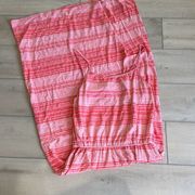 Coral Maxi Dress Large Womens Spring Summer Pink White Stripe Tank Soft Casual B