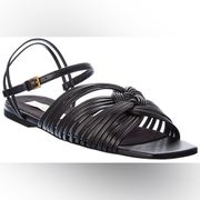 Stella McCartney Black Flat Sandals shoes 8