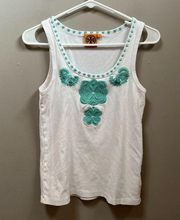 Tory Burch women’s embroidered tank size small