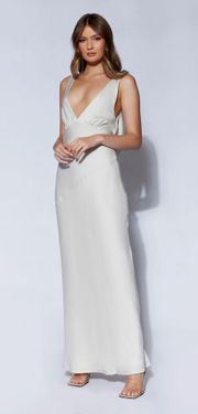 Maxi Satin Dress With Cowl Back-Nadia