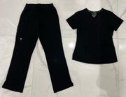 Black Scrub Set