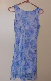 Alyn Paige Periwinkle Light Floral Vintage Flower Retro Size 9/10 Easter Spring