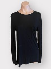 T By  Black Medium Long Sleeve Pocket Blouse