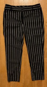 LOFT Navy Striped Trousers