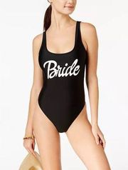 California Waves Bride Graphic One-Piece Swimsuit Black Size XS