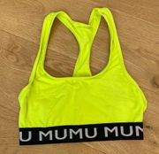 Show Me Your MuMu Maya Logo Sports Bra Neon Yellow Size S