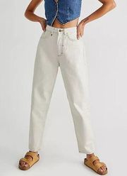 Free People THRILLS Sabina Jeans High Rise Straight Tapered Ankle Womens 2 New