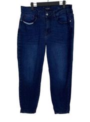 Jeans Womens 14W Blue Kat Cool Boyfriend Dark Wash Denim Stretch