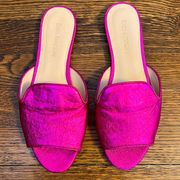 ENZO ANGIOLINI METALLIC FUSCHIA MERILYN SLIDES