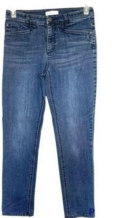 J jill Womens Smooth Fit Slim ankle  Denim Jeans Size 6 Mid Rise Skinny Blue
