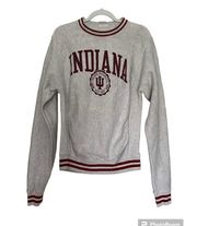 Champion  Vintage Indiana University Reverse Weave Crewneck Stripes Size Small