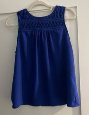 Royal Blue Work Blouse Shell Tank Top Size Medium