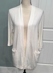 Wilfred Free Aritzia Ivory Cream Zlata open front cardigan sweater size small