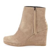 Desert Taupe Suede High Wedge Booties Women’s Size 7