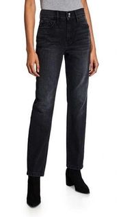 Heritage Sylvie Slender Straight Leg High Rise Jeans Playton Black