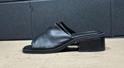 Bandolino Image Black Leather Slip On Sandals Wmns Sz 10 M