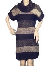 Say What Striped Turtleneck Sweater Dress M