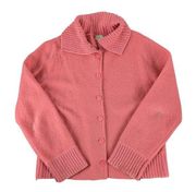 Vintage Sigrid Olsen Sport Wool Blend Button Down Turtleneck Cardigan Size Large