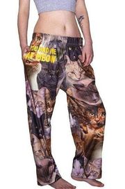 American Mills Brief Insanity You Had Me At Meow Lounge Pants Cat Pajamas XL