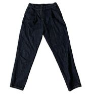 Armani Exchange Womens Pleated Waist Jeans Size 2 Dark Blue Tapered Leg