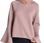 Pink Hooded Oversize Sleeve Sweatshirt