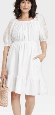 Know Rose Women’s 3/4 sleeve embroidered dress XXL