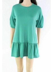 NWT Velvet Torch Women's Size Extra Large Green Short Sleeve Mini Shift Dress