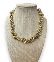 Givenchy Chain Faux Pearl AB Stone Necklace