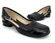 John Fluevog Black Low Heel Asymmetrical Mary Janes size 9.5