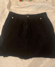 Black Denim Skirt