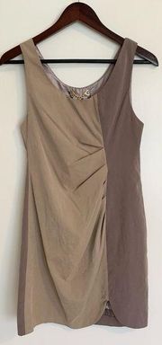 Yoana Baraschi Brown Color Block Dress Women’s Size 4 Retail $295