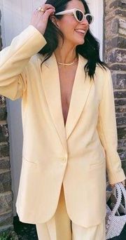 New Topshop pastel power suit in yellow