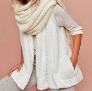 Anthropologie Saturday Sunday White Fuzzy Sherpa Vest