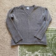 Gray V Neck Sweater