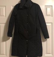 Kenneth Cole Black Puffer Long Coat - No Hood