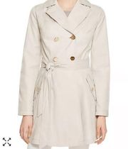 Laundry by Shelli Segal Beige Belted  Trench Coat Size Small