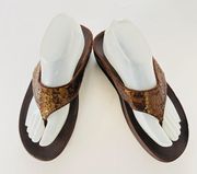 Women's Sandals Sequins wedge Size 9 flip flop