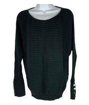 New York & Co. Women's Ribbed Swoop Neck Long Sleeved Pullover Sweater Size XL