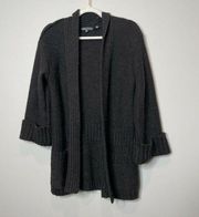 Vince Alpaca Wool Blend Charcoal Gray Cardigan Size Medium