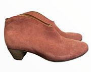 See by Chloe ankle booties suede booties terracotta rose pink rust 7