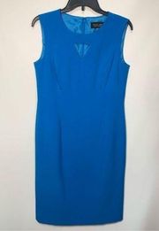 Black Label by Evan-Picone Womens Sleeveless Knee Length Sheath Dress Blue 6