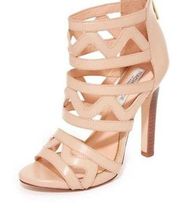 🆕 Rachel Zoe Women's Senegal Caged Heel Sandals in Cream Size 8.5